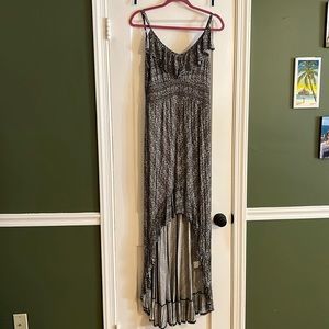 Express High-Low Geometric Pattern Dress